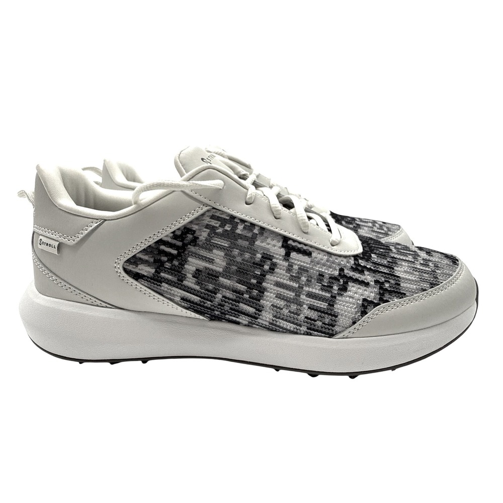 Stroll New SFMGR02002-002 Spikeless Golf Shoes Mens 10.5 Grey Knit Low Top